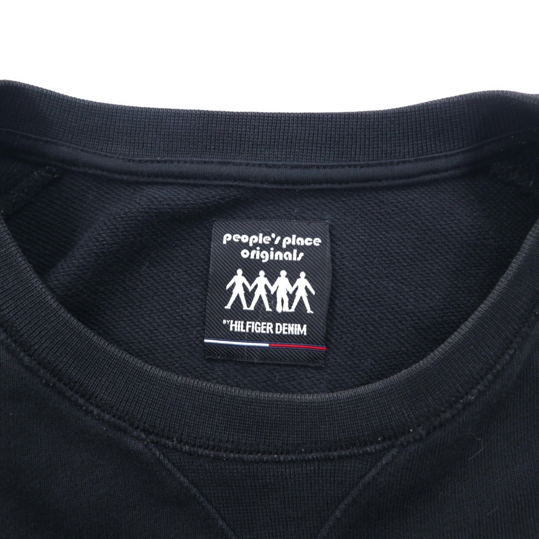 HILFIGER DENIM (TOMMY HILFIGER) NY Print Sweatshirt L Black people's place original Made in Turkey