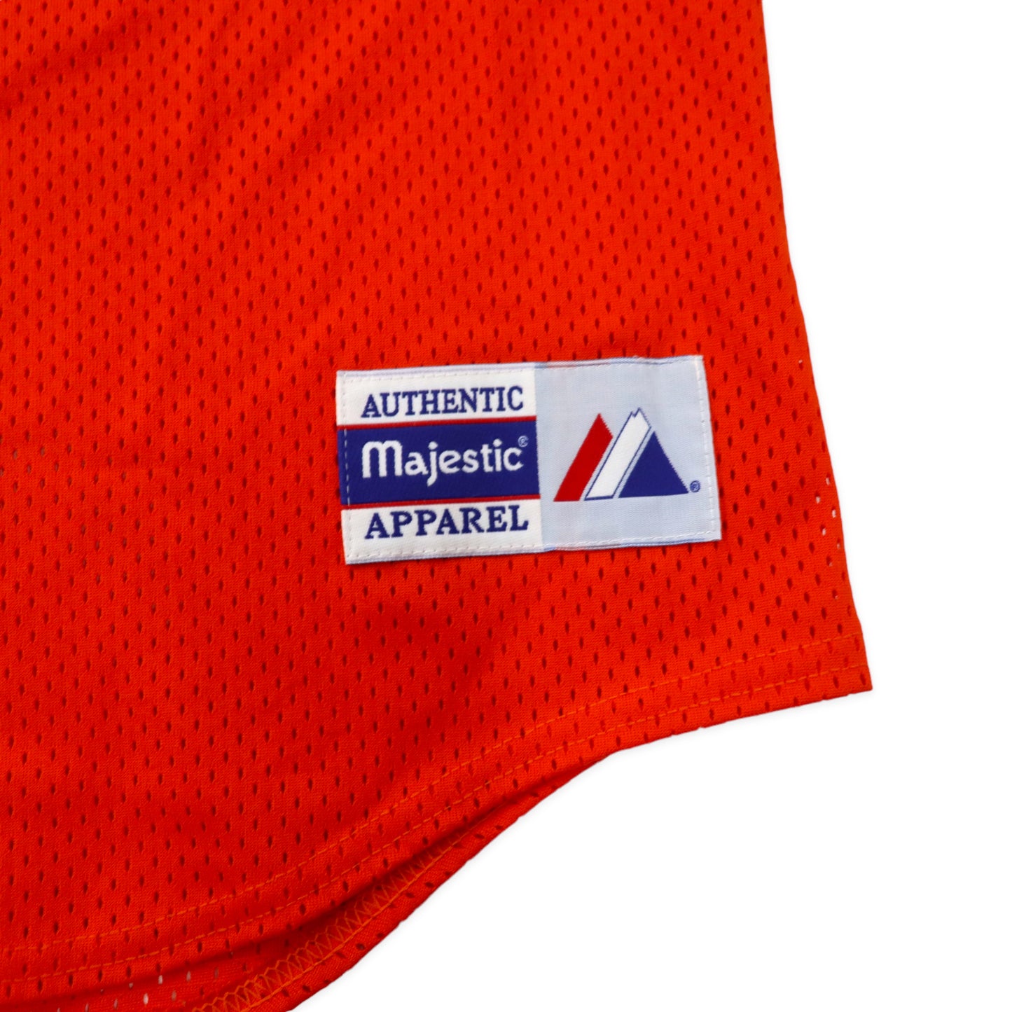 Majestic USA製 90年代 ベースボールシャツ XL オレンジ ポリエステル メッシュ ナンバリング ビッグサイズ