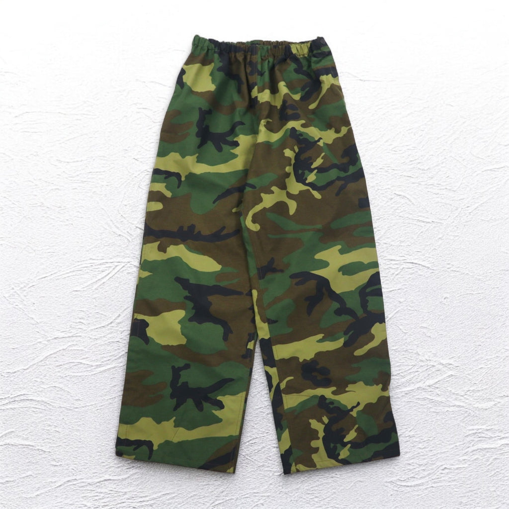 Vintage 90s Italian Army Tech Pants EI 90s Italian Army Military Nylon Pants Rain Pants M Khaki Woodland Camouflage Waterproof