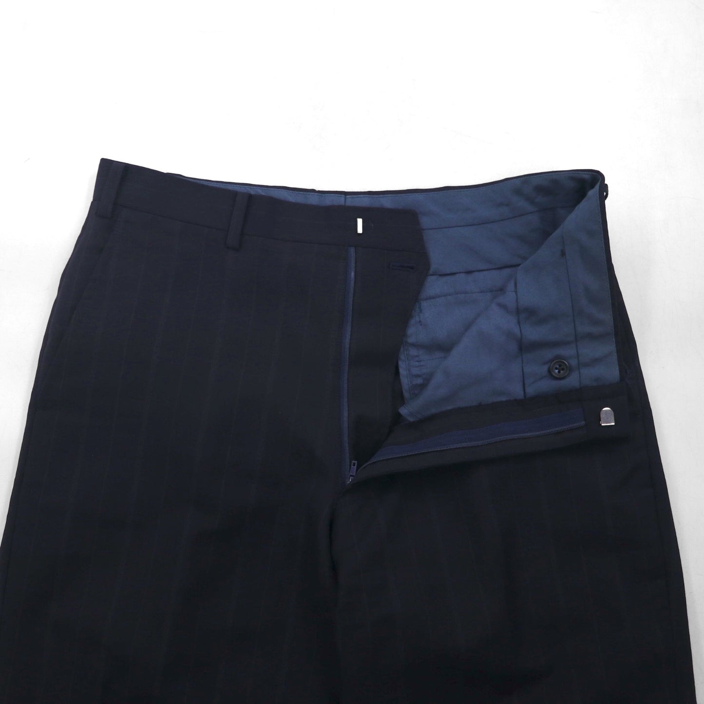 BURBERRY 日本製 ピークドラペル ダブル ブレザー セットアップ スーツ M ウール モヘア ストライプ WOOL＆MOHAIR