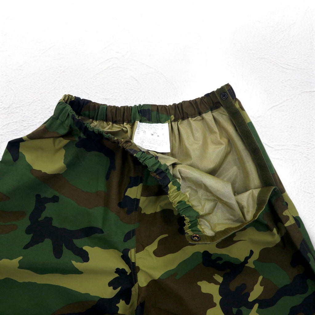 Vintage 90s Italian Army Tech Pants EI 90s Italian Army Military Nylon Pants Rain Pants M Khaki Woodland Camouflage Waterproof