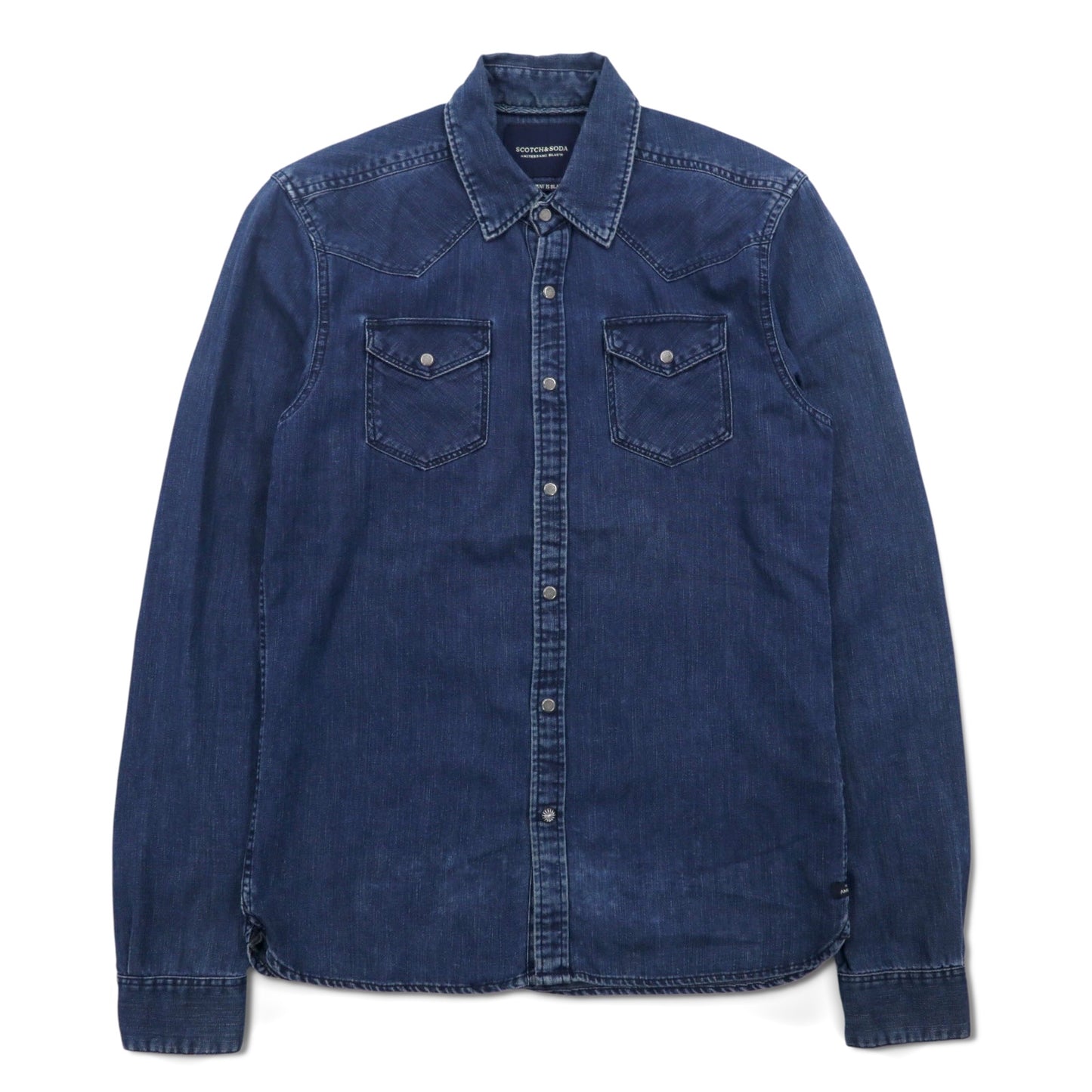 SCOTCH &amp; SODA Denim Western Shirt S Indigo Blue THE ONLY WAY IS BLAUW