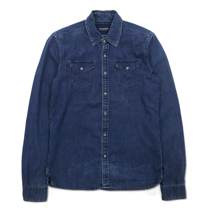 SCOTCH &amp; SODA Denim Western Shirt S Indigo Blue THE ONLY WAY IS BLAUW