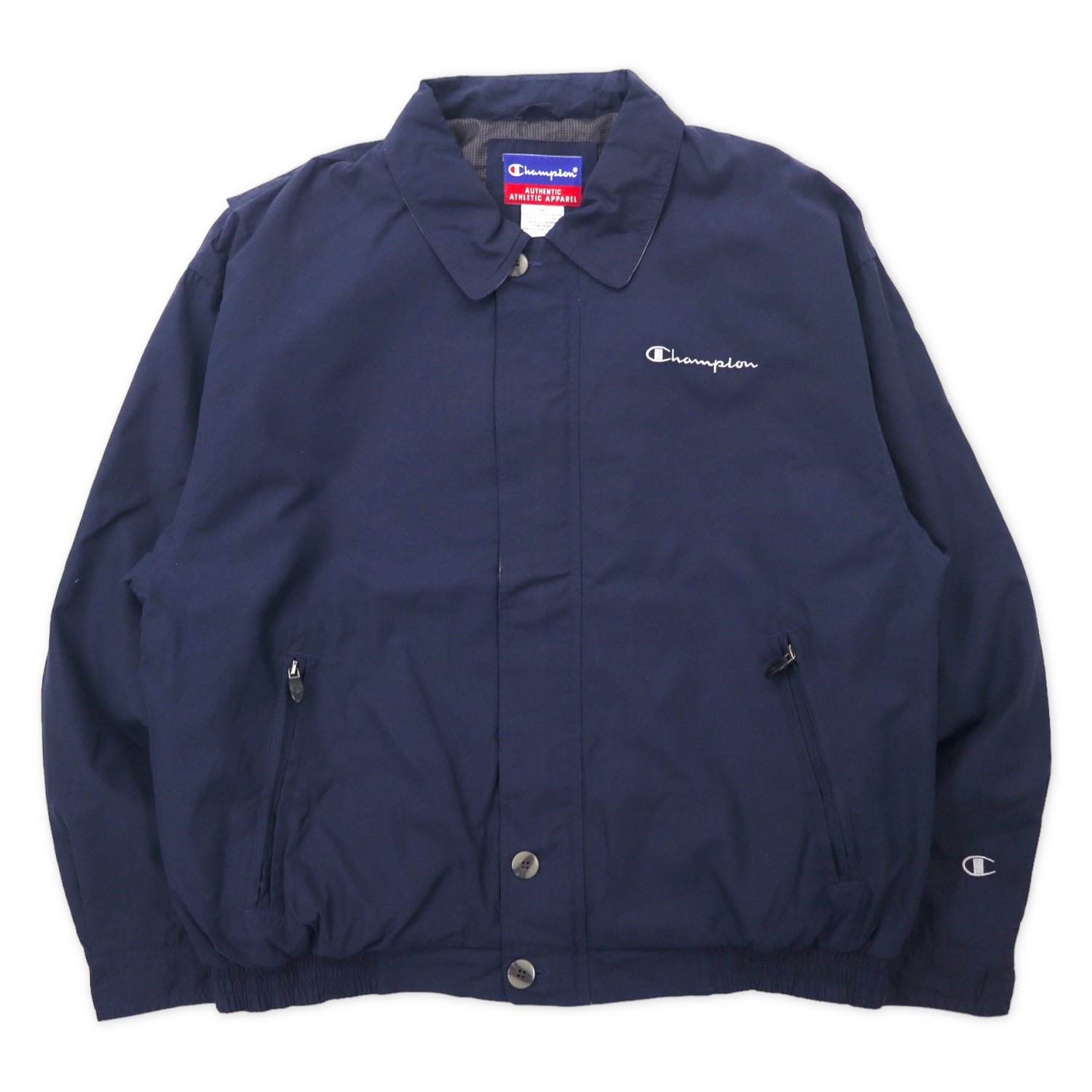 Champion Swing Top Harrington Jacket M Navy Polyester One Point