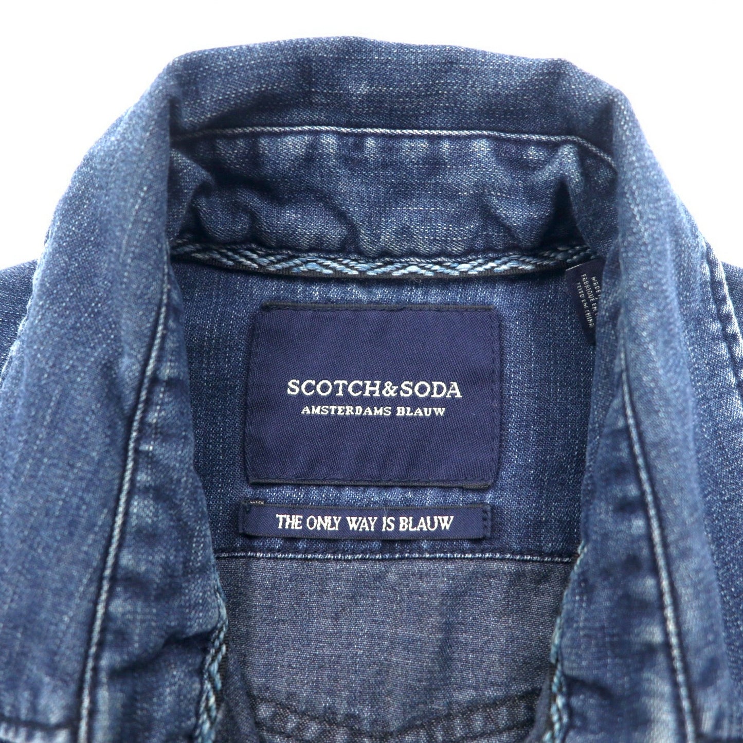 SCOTCH &amp; SODA Denim Western Shirt S Indigo Blue THE ONLY WAY IS BLAUW