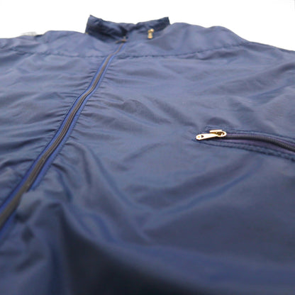 Adidas 1970s Nylon Parka Jacket, Size XL, Navy, with Hood Storage, Made in Former Yugoslavia