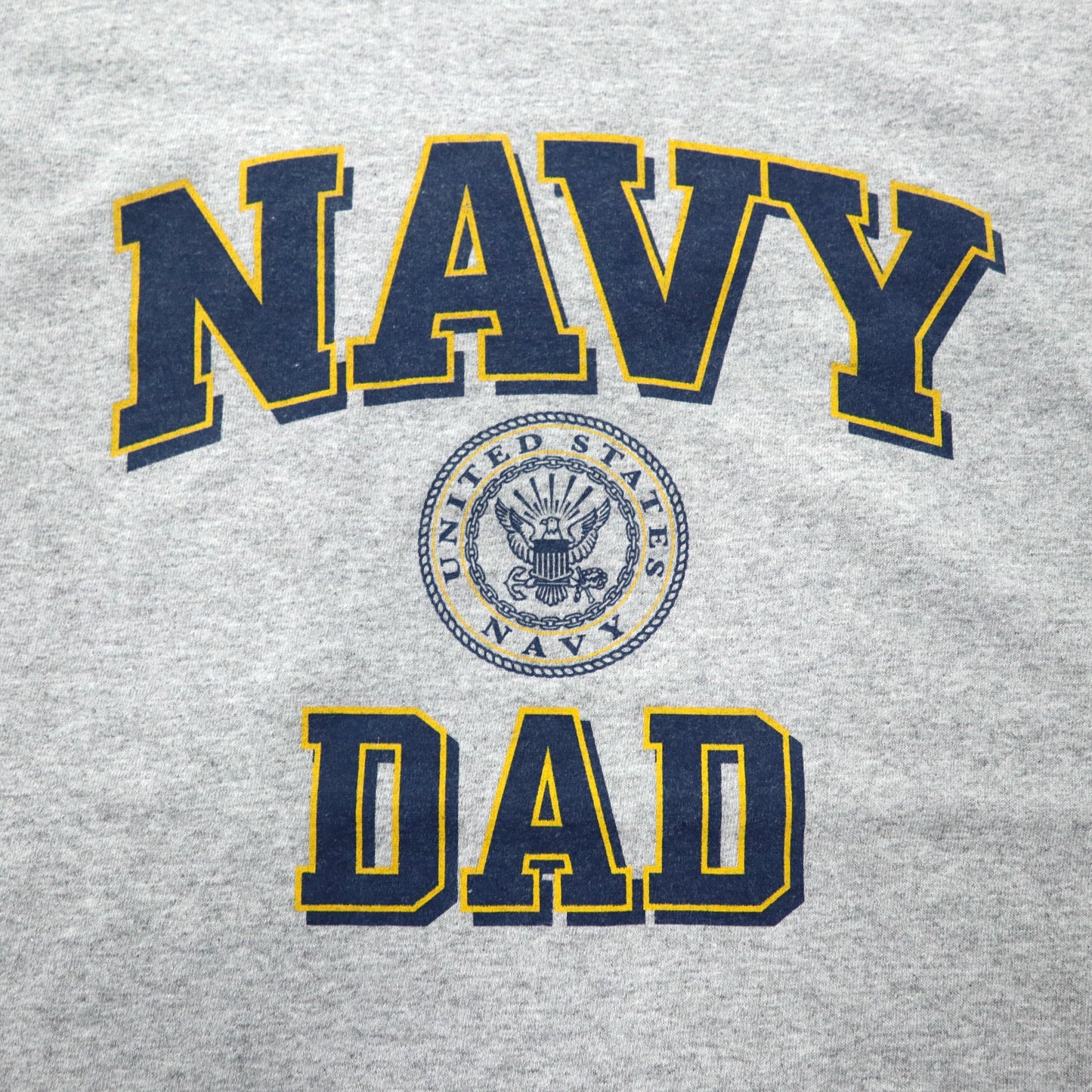 US NAVY DAD プリントTシャツ XL グレー コットン ミリタリー SOFFEボディ ビッグサイズ