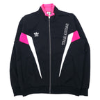 日本然リトテ-古着オンライン-adidas 90年代 デサント社製 トラックジャケット ジャージ XO ブラック ポリエステル トレフォイルロゴ 日本製-adidas 90's Descente Made Track Jacket Jersey XO Black Polyester Trefoil Logo Made in Japan