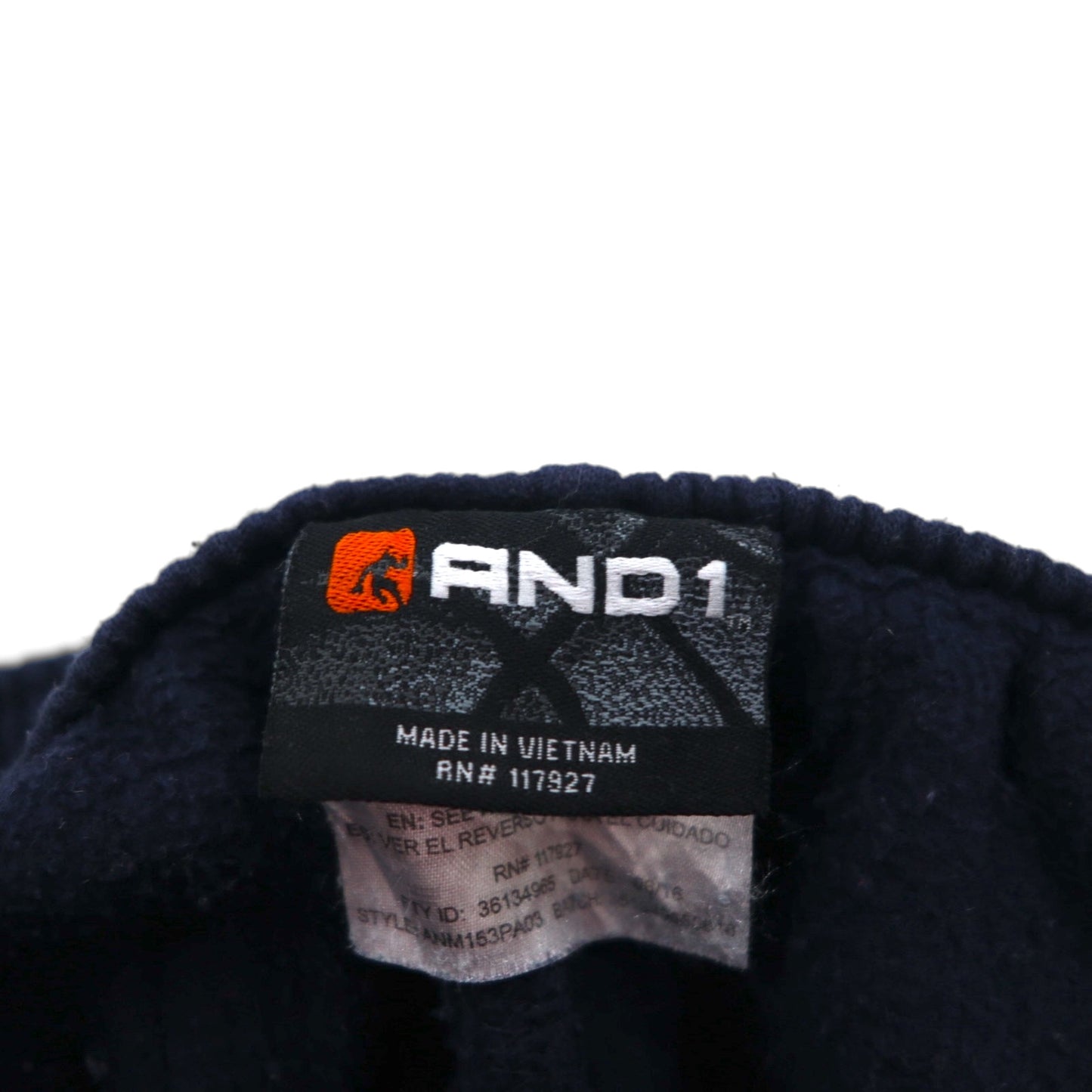 AND1 90s Wide-leg Sweatpants, Baggy Cargo Pants, Size M, Navy, Cotton