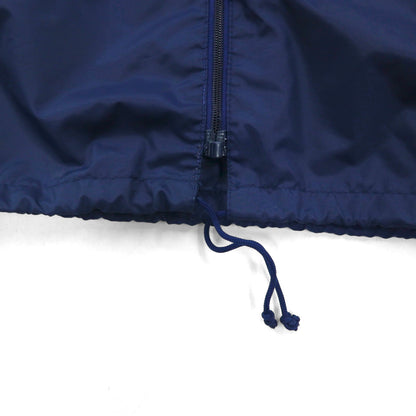 Adidas 1970s Nylon Parka Jacket, Size XL, Navy, with Hood Storage, Made in Former Yugoslavia