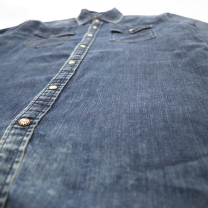SCOTCH &amp; SODA Denim Western Shirt S Indigo Blue THE ONLY WAY IS BLAUW