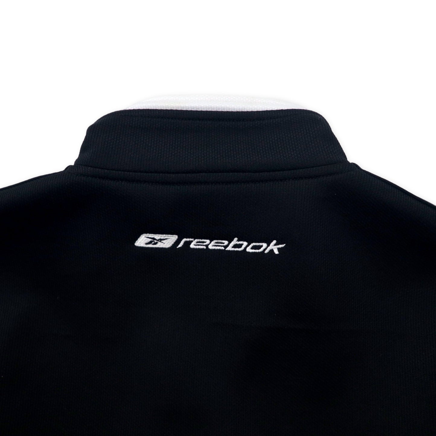 reebok 00年代 トラックジャケット セットアップ ジャージ M ブラック ポリエステル ベクターロゴ テープロゴ