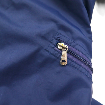 Adidas 1970s Nylon Parka Jacket, Size XL, Navy, with Hood Storage, Made in Former Yugoslavia