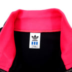adidas 90s Descente Track Jacket Jersey XO Black Polyester Trefoil Logo Made in Japan