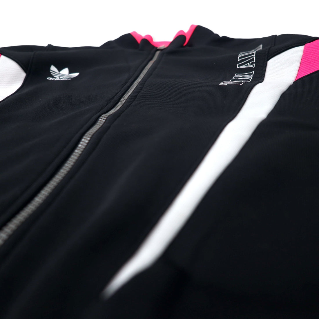 adidas 90s Descente Track Jacket Jersey XO Black Polyester Trefoil Logo Made in Japan