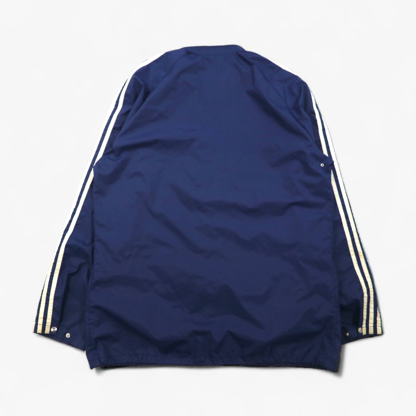 Adidas 1970s Nylon Parka Jacket, Size XL, Navy, with Hood Storage, Made in Former Yugoslavia