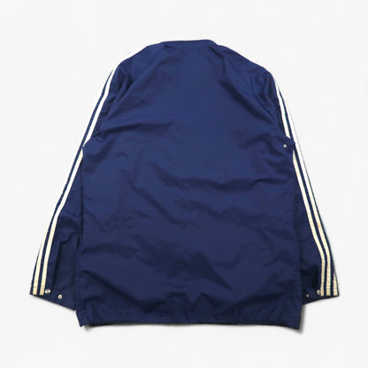 Adidas 1970s Nylon Parka Jacket, Size XL, Navy, with Hood Storage, Made in Former Yugoslavia