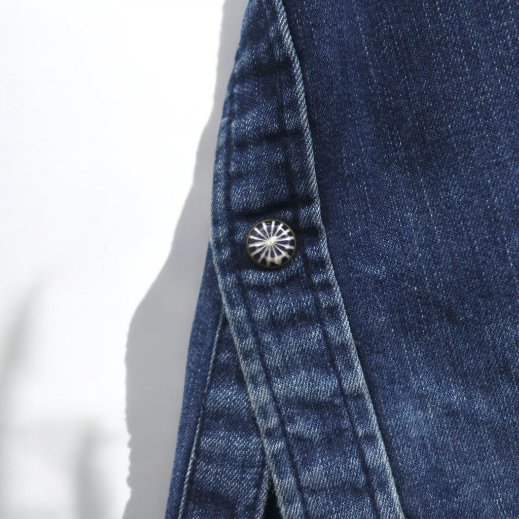 SCOTCH &amp; SODA Denim Western Shirt S Indigo Blue THE ONLY WAY IS BLAUW