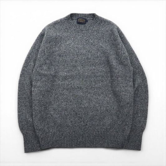 PENDLETON シェットランドウール クルーネック ニット セーター L グレー SHETLAND WASHABLE WOOL AF632-61322