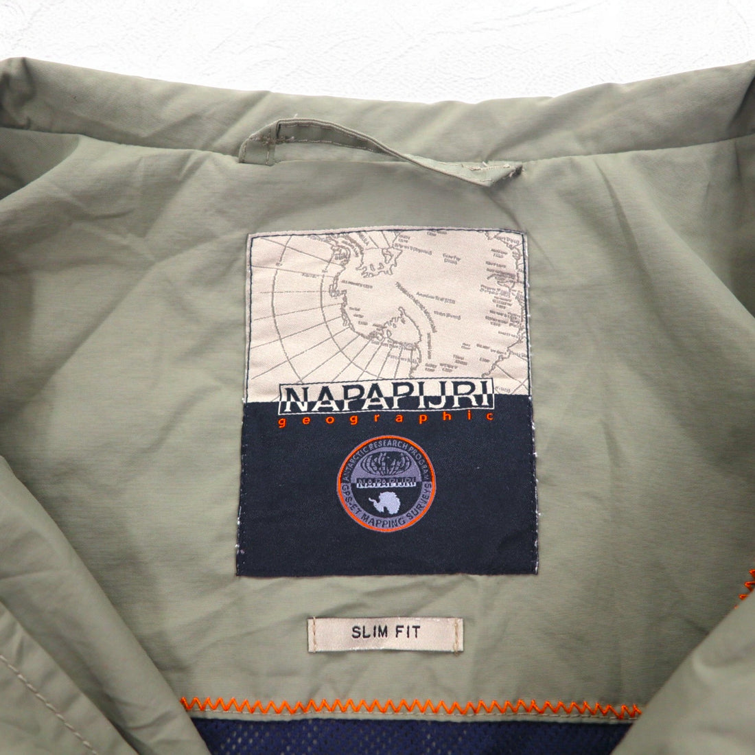 NAPAPIJRI Windbreaker Flight Jacket XXL Beige Waterproof Mesh Liner N0YHBW