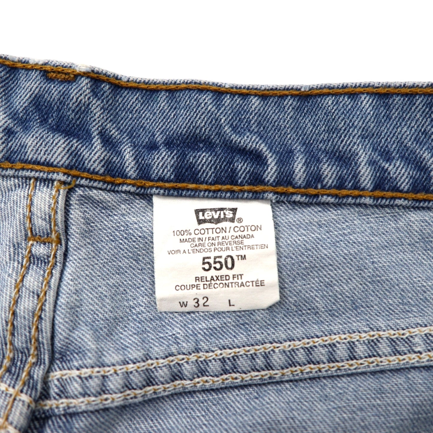 Levi's カナダ製 90年代 550 リラックスフィット テーパード デニムパンツ 32 ブルー コットン ジッパーフライ ボタン裏217 59550-4891