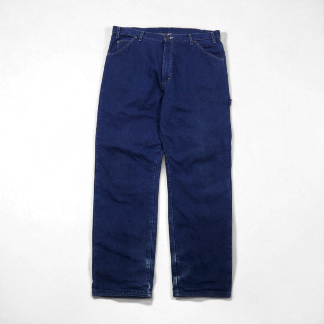 Dickies Painter Denim Pants, Size XL, Indigo, Blue Cotton, Check Lining, 59294, Made in Mexico