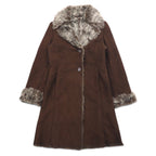 日本然リトテ-古着オンライン-90年代 MARVIN RICHARDS ムートンコート M ブラウン ポリエステル フェイク エコ ファー-