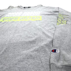 MOBB. × Champion ロングスリーブ Tシャツ ロンT XL グレー 袖プリント エルサルバドル製