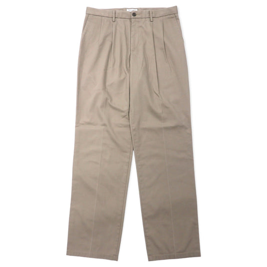 日本然リトテ-古着オンライン-DOCKERS 2タック ワイドシルエット チノ スラックスパンツ 34 ベージュ コットン CLASSIC FIT-Dockers 2 TUCK Wide silhouette Chino SLACKS PANTS 34 Beige Cotton Classic Fit