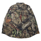 MOSSY OAK Real Tree Camo Hunting Shirt Button Down Shirt XL Khaki Cotton Big Size