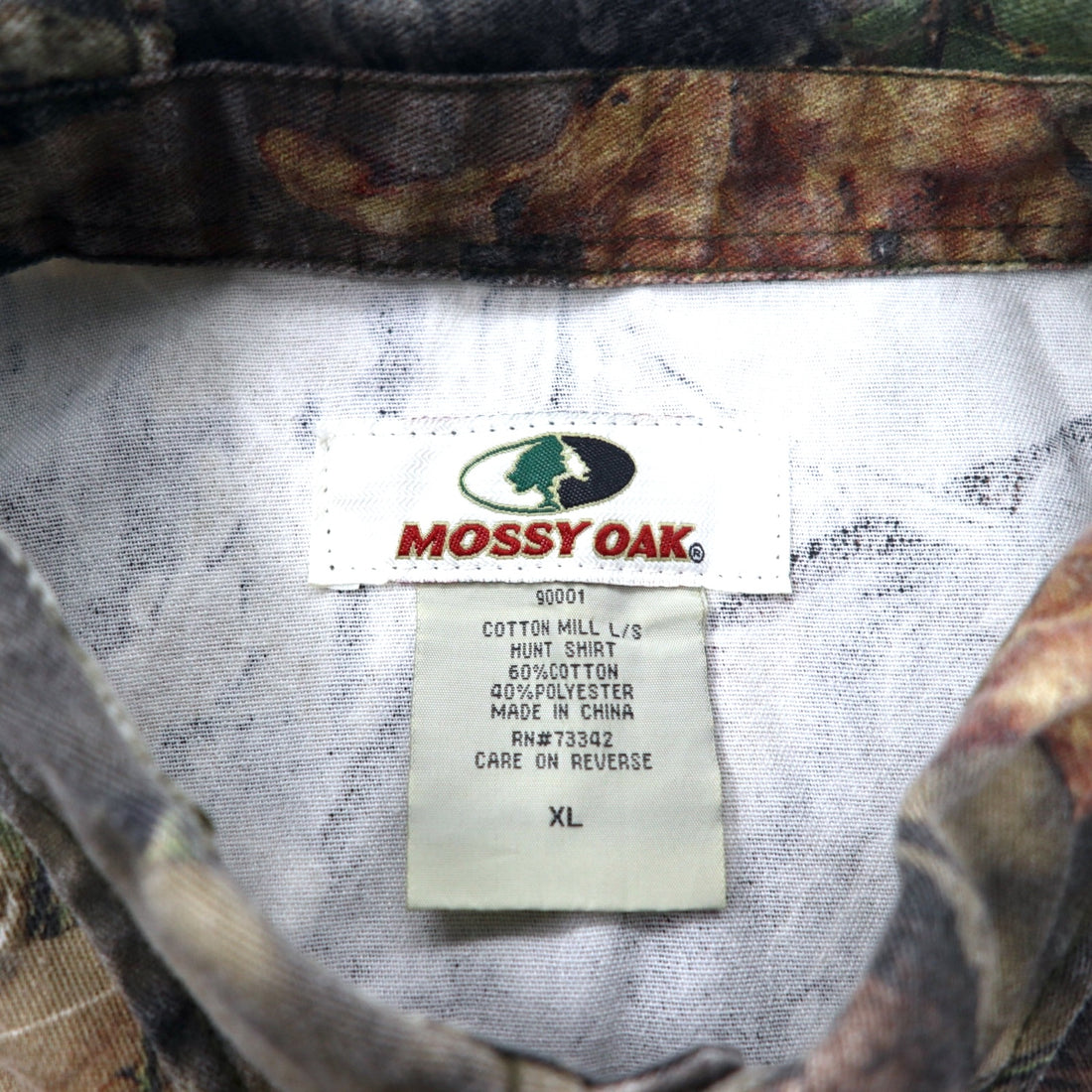 MOSSY OAK Real Tree Camo Hunting Shirt Button Down Shirt XL Khaki Cotton Big Size