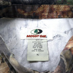 MOSSY OAK Real Tree Camo Hunting Shirt Button Down Shirt XL Khaki Cotton Big Size