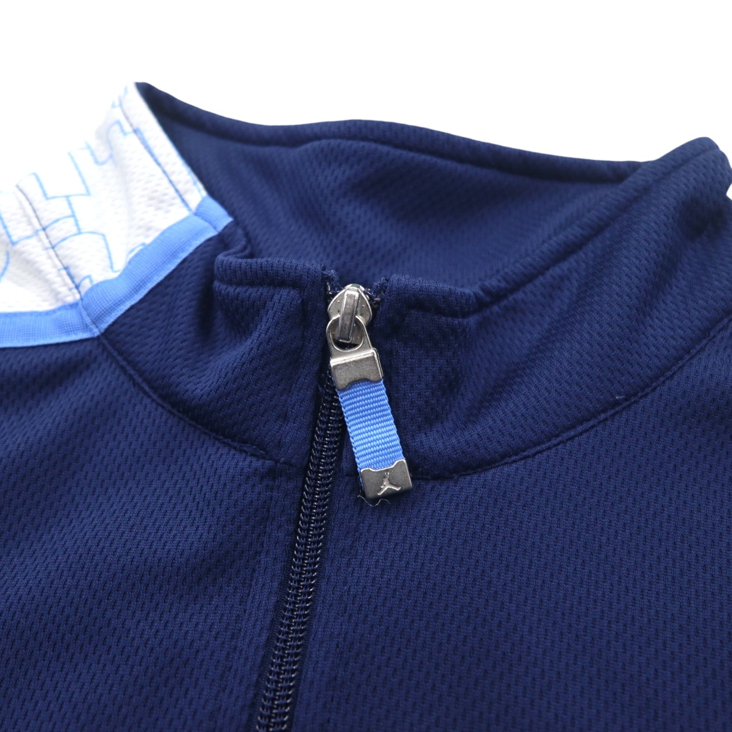 JORDAN BRAND (NIKE) Jumpman Half Zip Game Shirt L Navy Logo Print Big Size