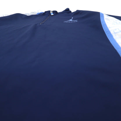 JORDAN BRAND (NIKE) Jumpman Half Zip Game Shirt L Navy Logo Print Big Size