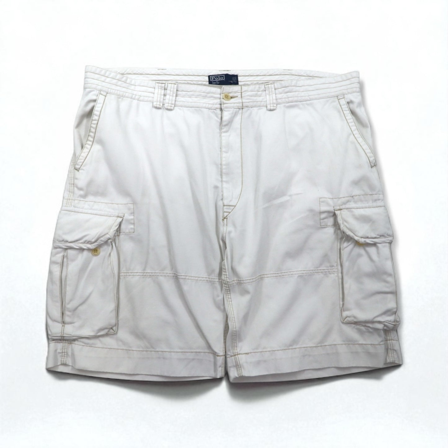 Polo by Ralph Lauren 90年代 ビッグサイズ ポロチノ バギー ショート カーゴパンツ ハーフパンツ 3XL ホワイト 膝下丈