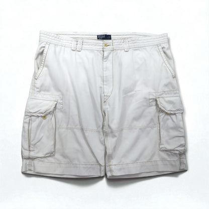 Polo by Ralph Lauren 90年代 ビッグサイズ ポロチノ バギー ショート カーゴパンツ ハーフパンツ 3XL ホワイト 膝下丈