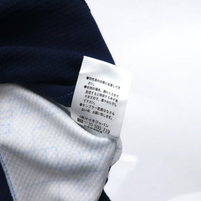 JORDAN BRAND (NIKE) Jumpman Half Zip Game Shirt L Navy Logo Print Big Size