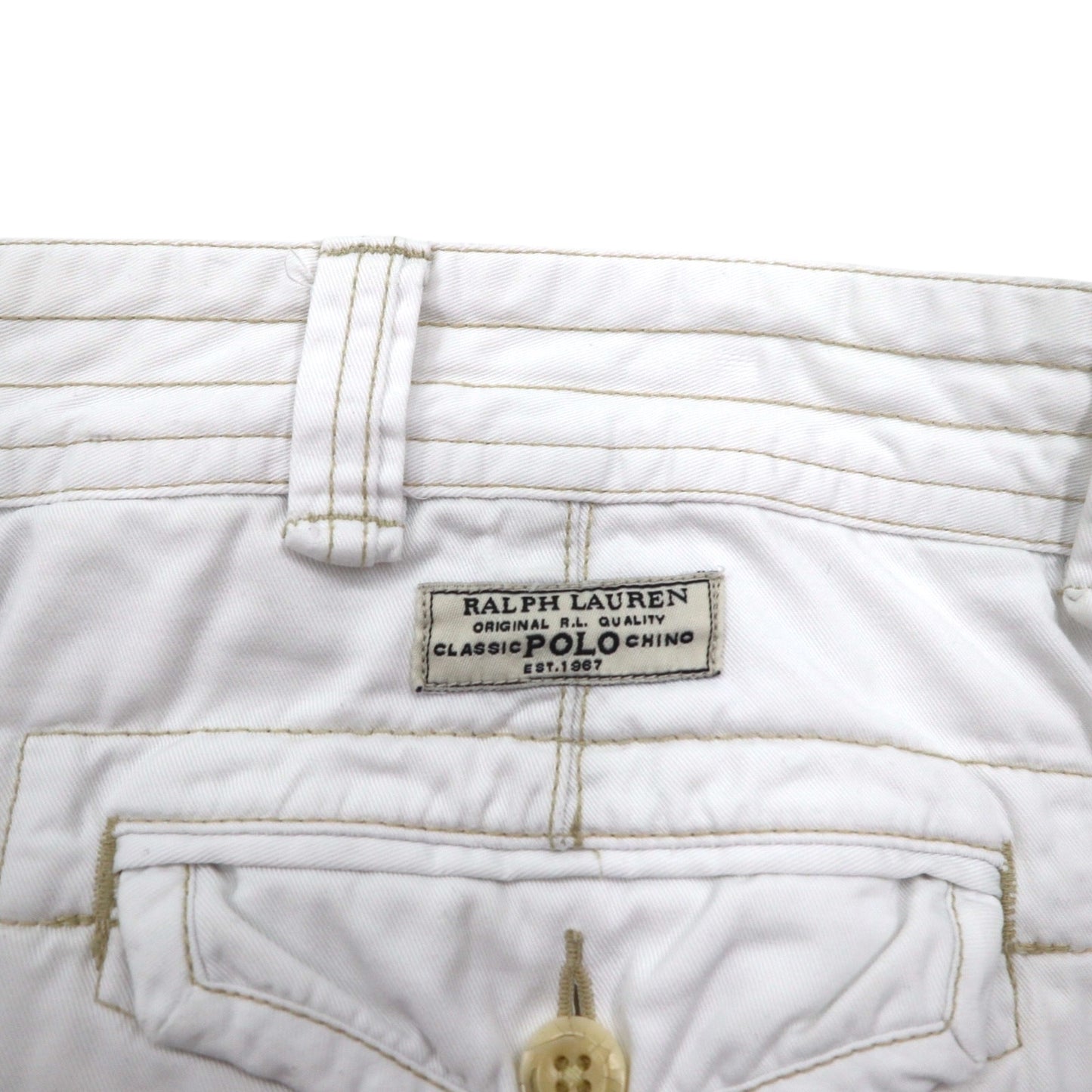 Polo by Ralph Lauren 90年代 ビッグサイズ ポロチノ バギー ショート カーゴパンツ ハーフパンツ 3XL ホワイト 膝下丈