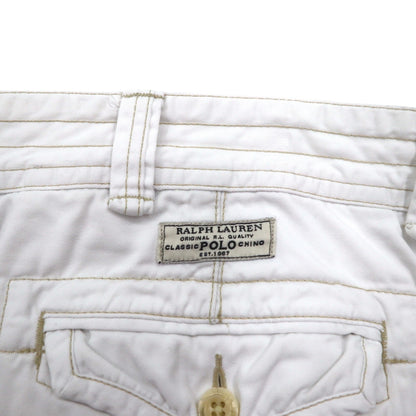 Polo by Ralph Lauren 90年代 ビッグサイズ ポロチノ バギー ショート カーゴパンツ ハーフパンツ 3XL ホワイト 膝下丈
