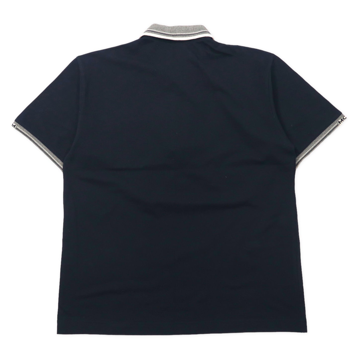 MCM ポロシャツ L ブラック コットン ワンポイントロゴ 日本製
