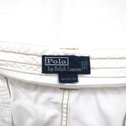 Polo by Ralph Lauren 90年代 ビッグサイズ ポロチノ バギー ショート カーゴパンツ ハーフパンツ 3XL ホワイト 膝下丈