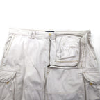 Polo by Ralph Lauren 90s Oversized Polo Chino Baggy Short Cargo Pants, 3XL, White, Knee-Length
