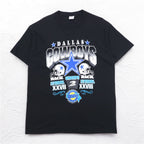 Vintage 90s USA Made T-Shirt anvil 90年代 USA製 NFLプリント Tシャツ XL ブラック DALLAS COWBOYS