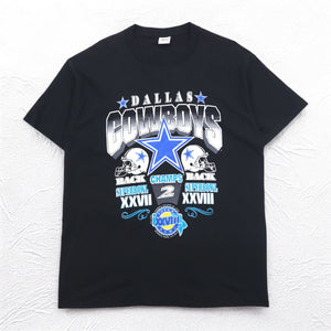Vintage 90s USA Made T-Shirt anvil 90年代 USA製 NFLプリント Tシャツ XL ブラック DALLAS COWBOYS