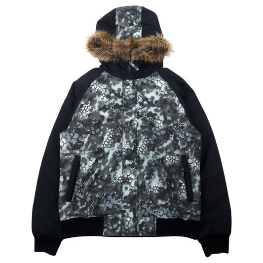 Columbia クリートウッド コウブジャケット 中綿 インサレーションジャケット M ブラック 総柄 ポリエステル ワンポイントロゴ刺繍 PM5960