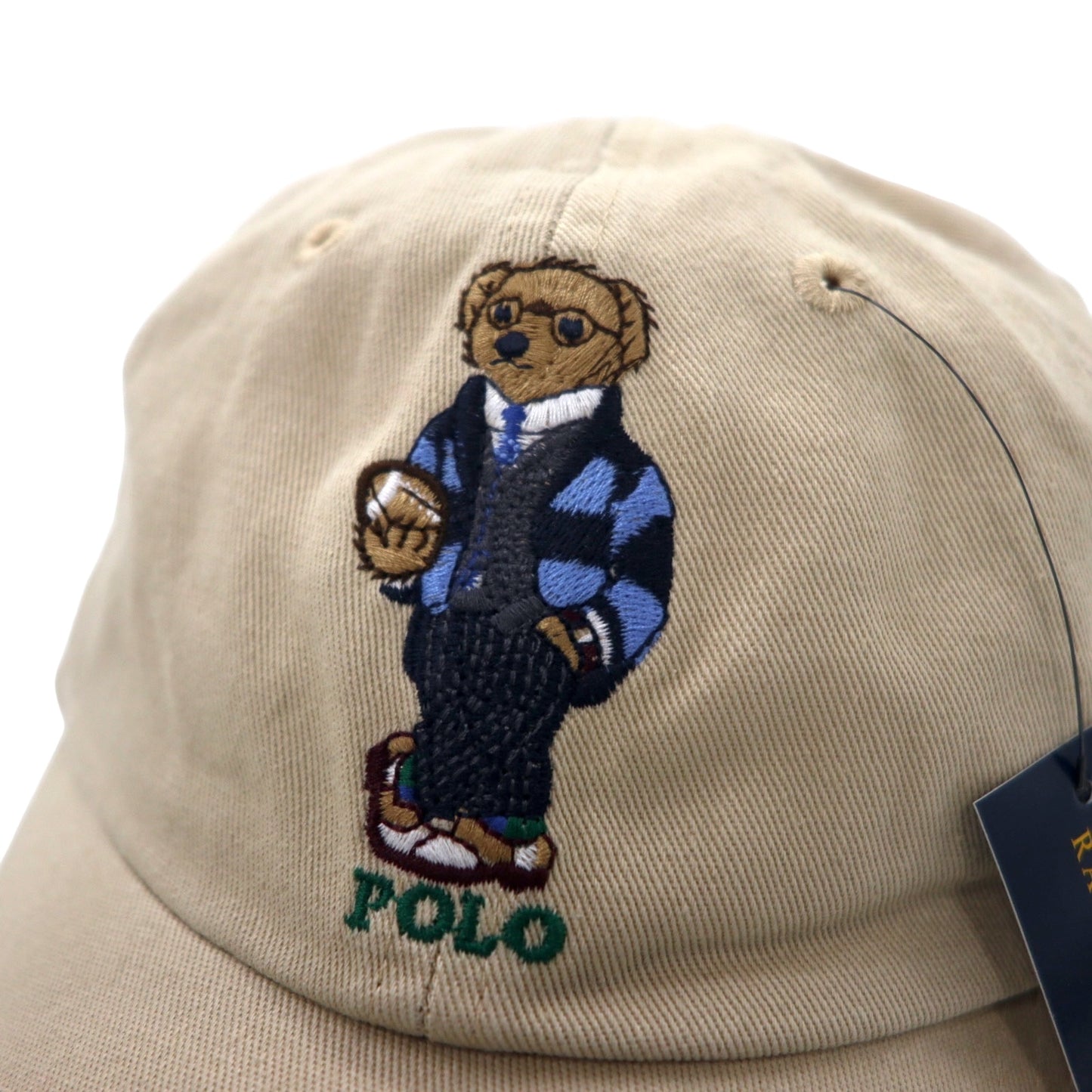 POLO RALPH LAUREN ポロベア ベースボールキャップ ONE ベージュ コットン ロゴ刺繍 710548524004 BSR 未使用品