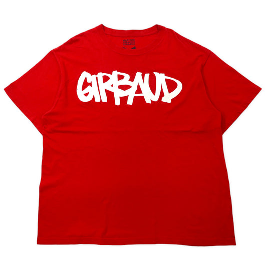 日本然リトテ-古着オンライン-MARITHE + FRANCOIS GIRBAUD Tシャツ 2XL レッド コットン ビッグサイズ-MARITHE + Francois Girbaud T-Shirt 2XL Red Cotton Big Size