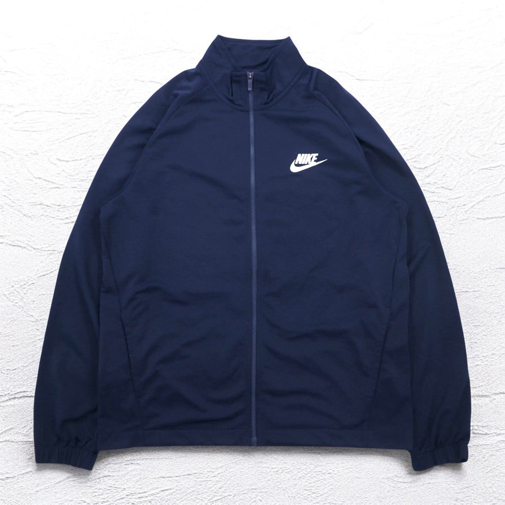 NIKE Track Jacket Jersey XL Navy One Point Logo Print Polyknit Track Jacket 861780-451