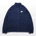 NIKE Track Jacket Jersey XL Navy One Point Logo Print Polyknit Track Jacket 861780-451