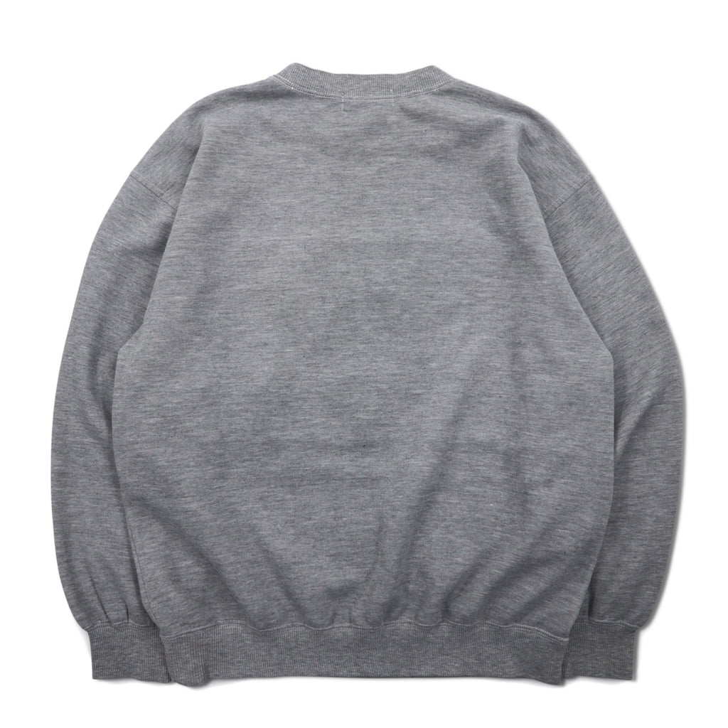90s Hardy Thomass Character Embroidered Sweatshirt, Medium, Grey, Cotton